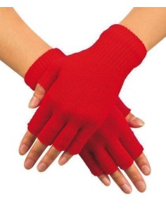 Rote fingerlose Handschuhe - von hoher Qualität, ideal für Karneval, thematische Partys und besondere Veranstaltungen.
